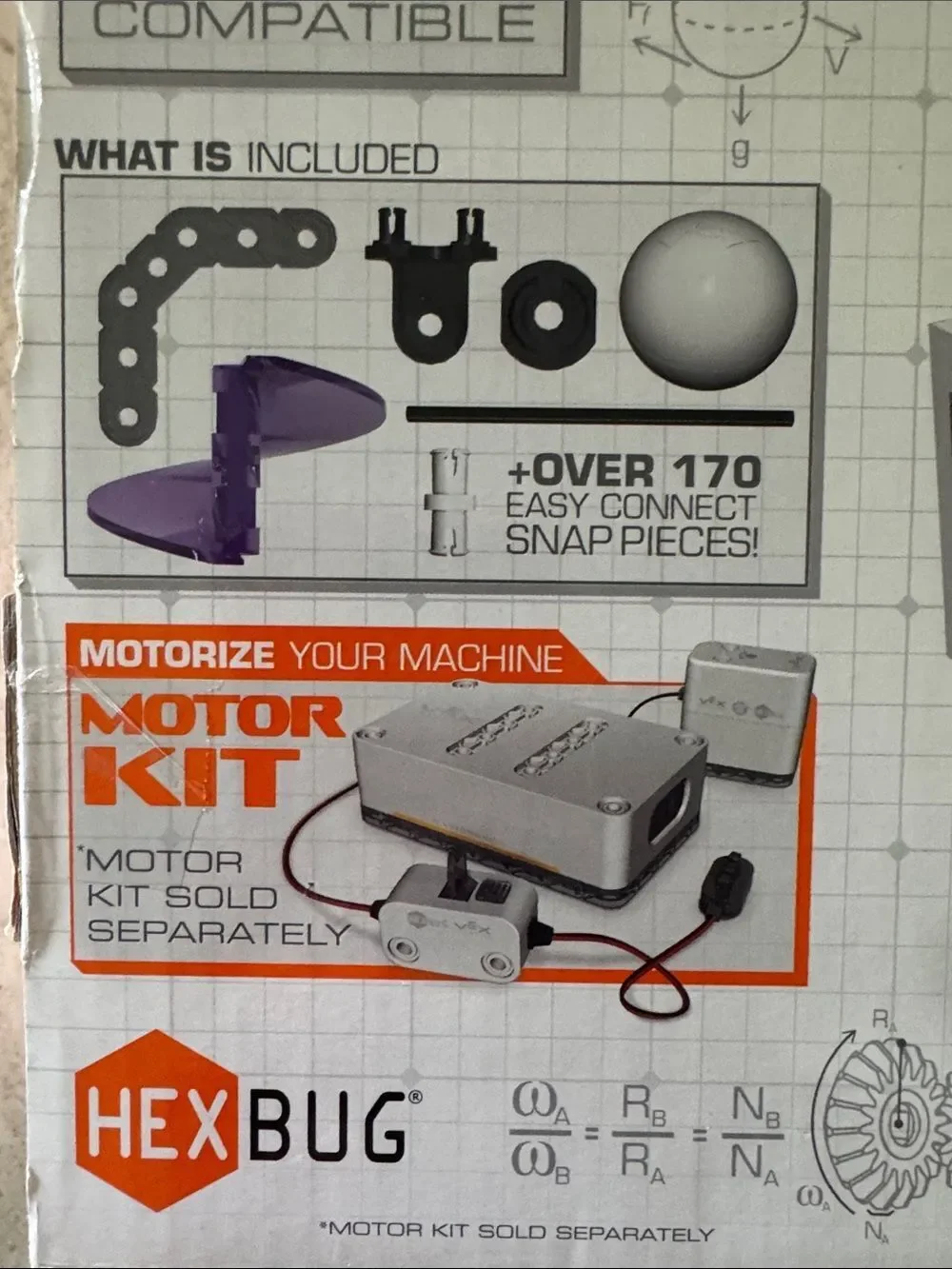 NEW IN BOX HEX BUG Vex Robotics Screw Lift Ball Construction Kit